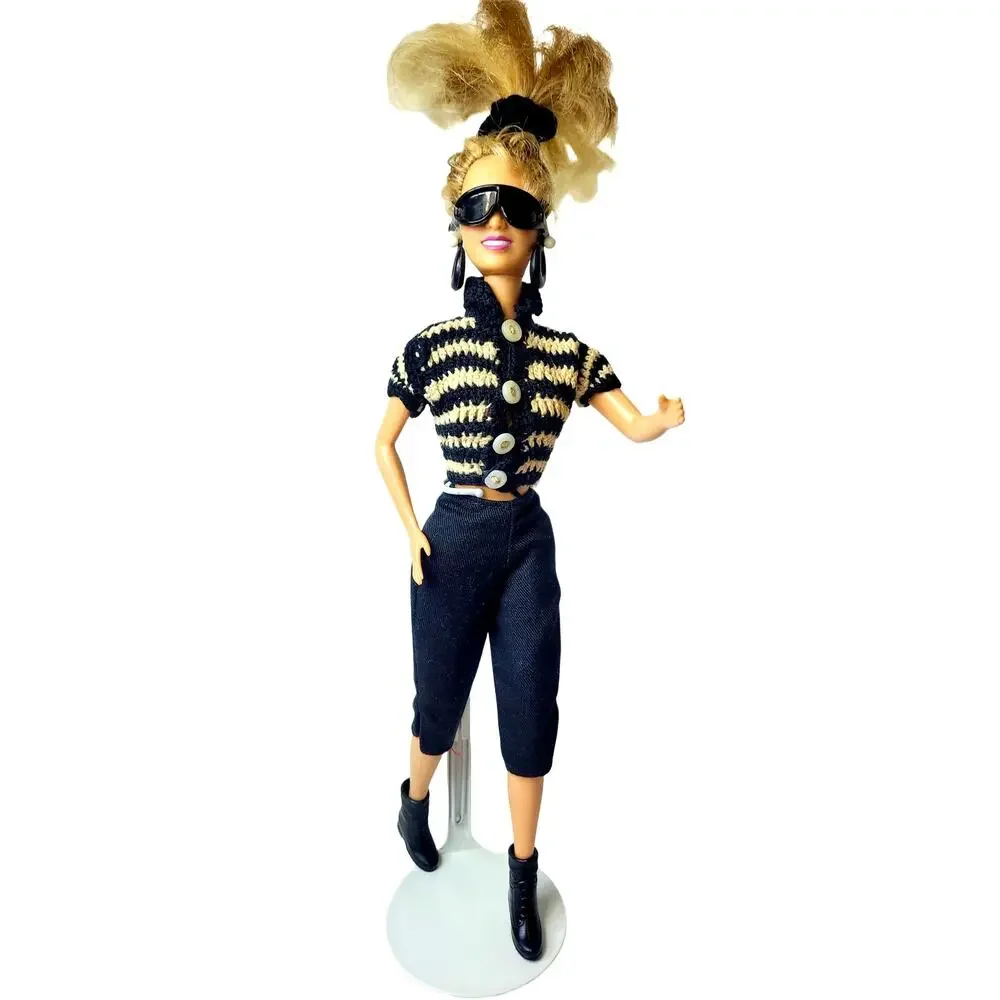 1999 Vintage Britney Spears in Black & White Barbie Doll